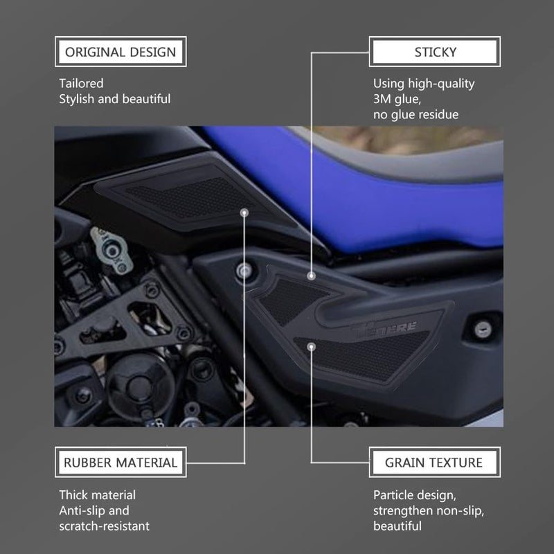 KATIE DEVI New for Yamaha Tenere 700 Rally 35kW 2025 Motorcycle Accessories Side Fuel Tank Grips Tank Pads Protector Stickers Decal Gas Knee Grip Traction Pad Tankpad - Image 3